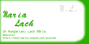 maria lach business card